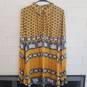 Free People Flowy Summer Shirt Size L
